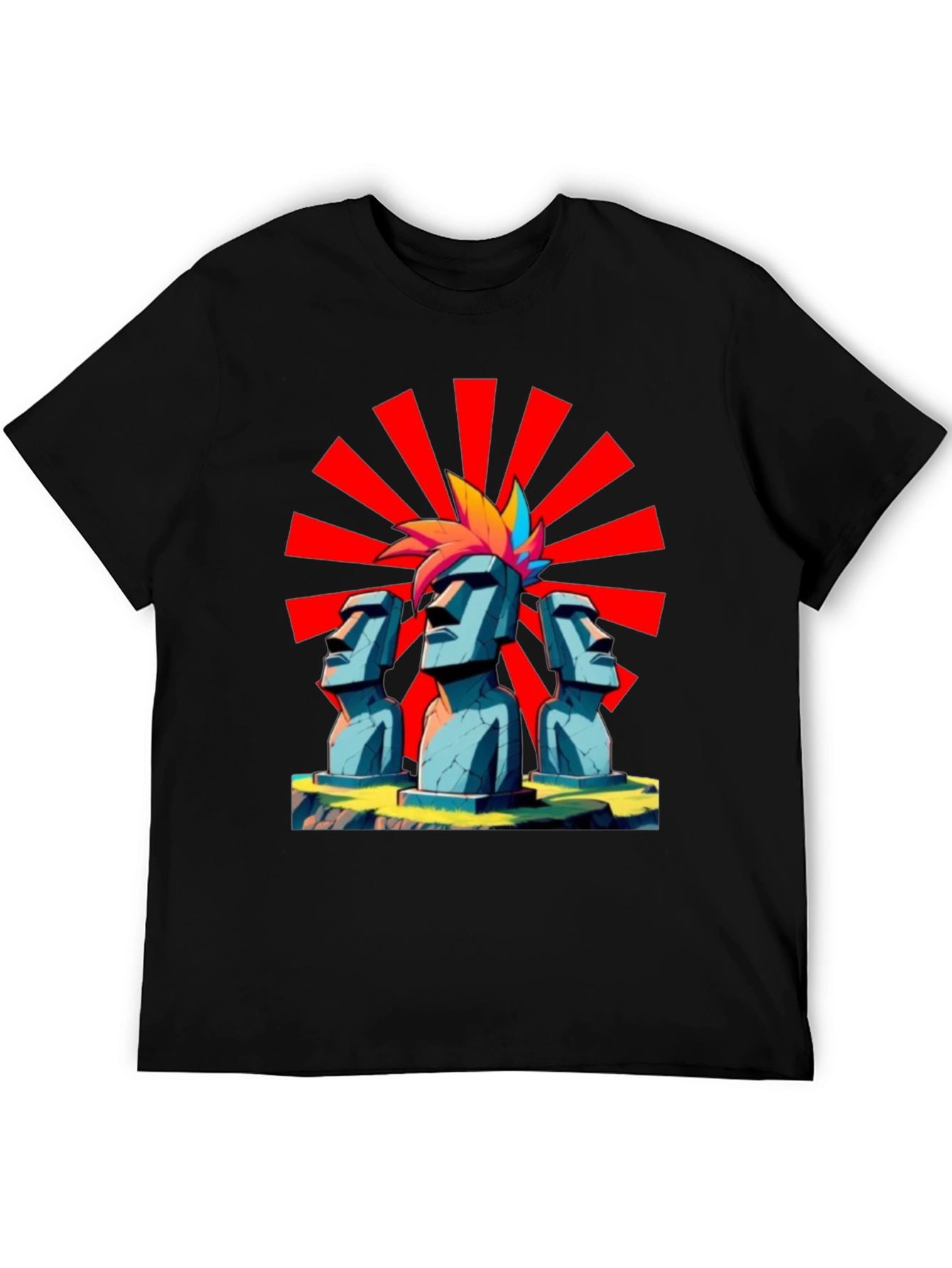 Moai Punk T-Shirt - Island Vibes