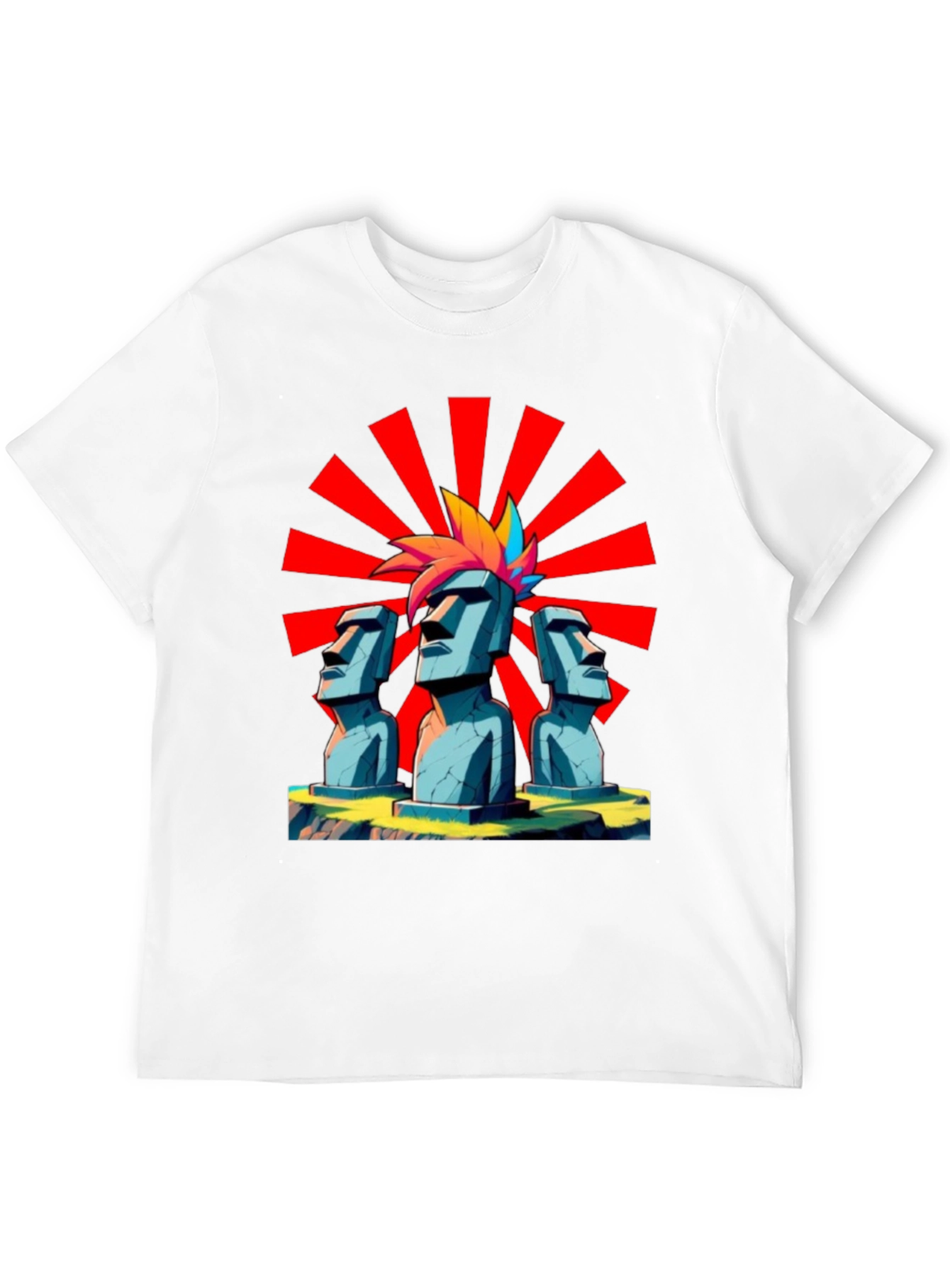 Moai Punk T-Shirt - Island Vibes