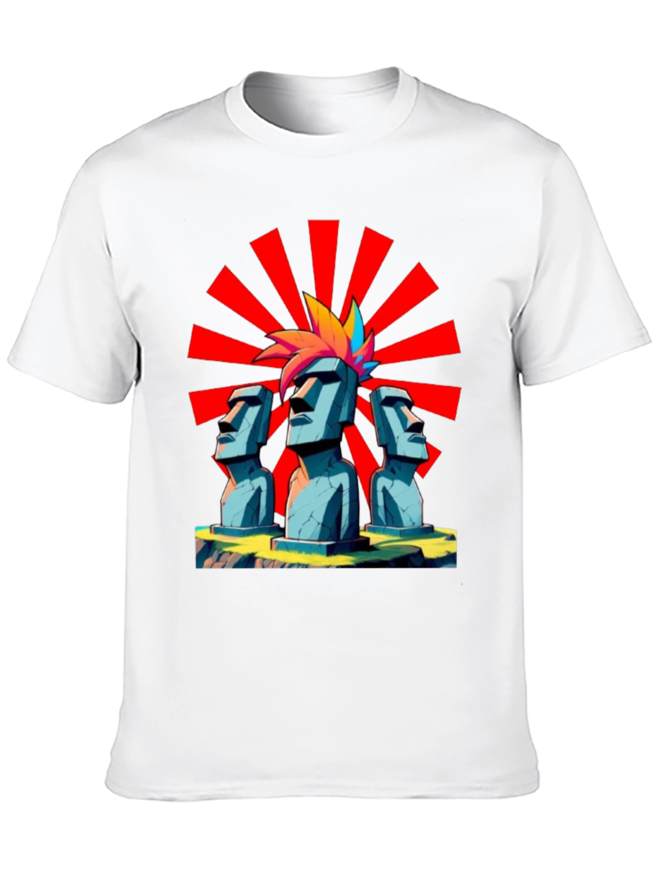 Moai Punk T-Shirt - Island Vibes