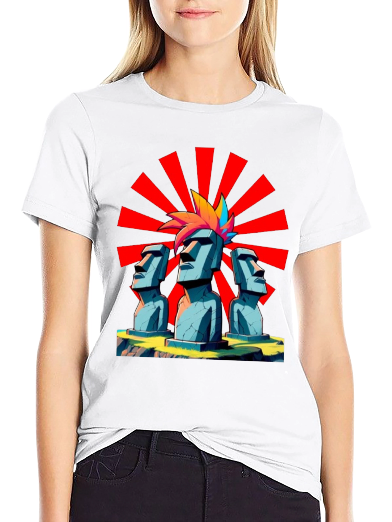 Moai Punk T-Shirt - Island Vibes