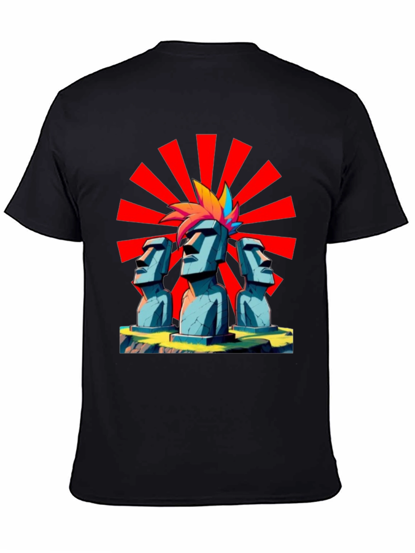Moai Punk T-Shirt - Island Vibes