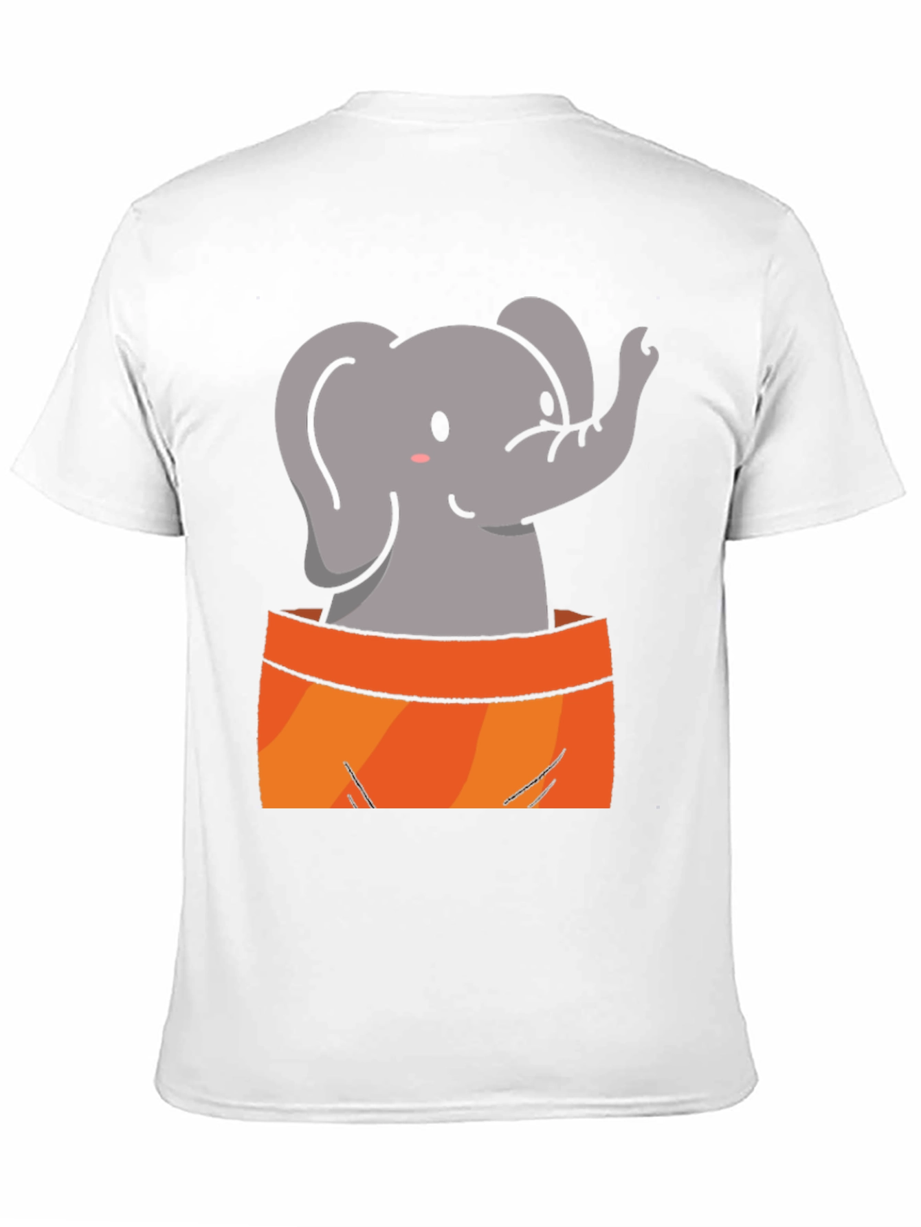 Cute Elephant Graphic Tee - Soft Black Cotton Shirt