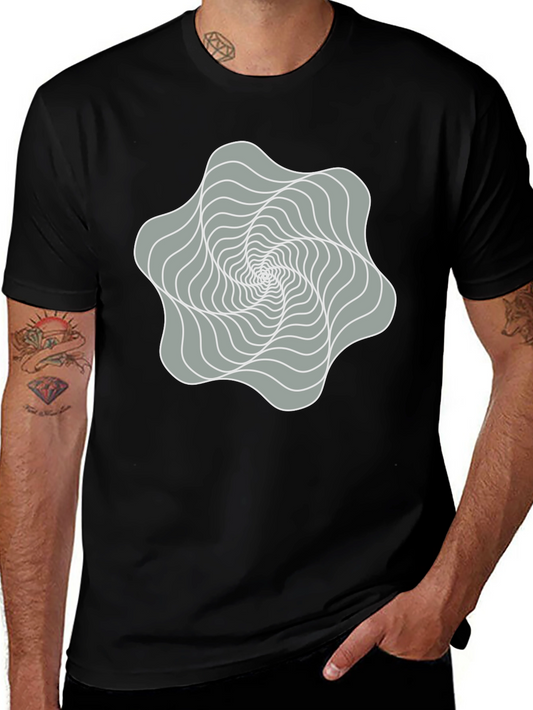 Abstract Optical Illusion Graphic T-Shirt