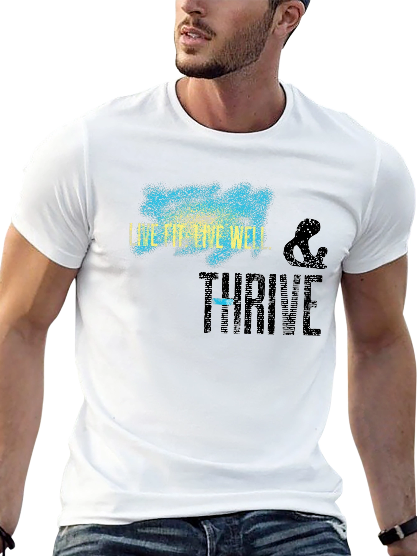 Live Fit Thrive Well Graphic T-Shirt