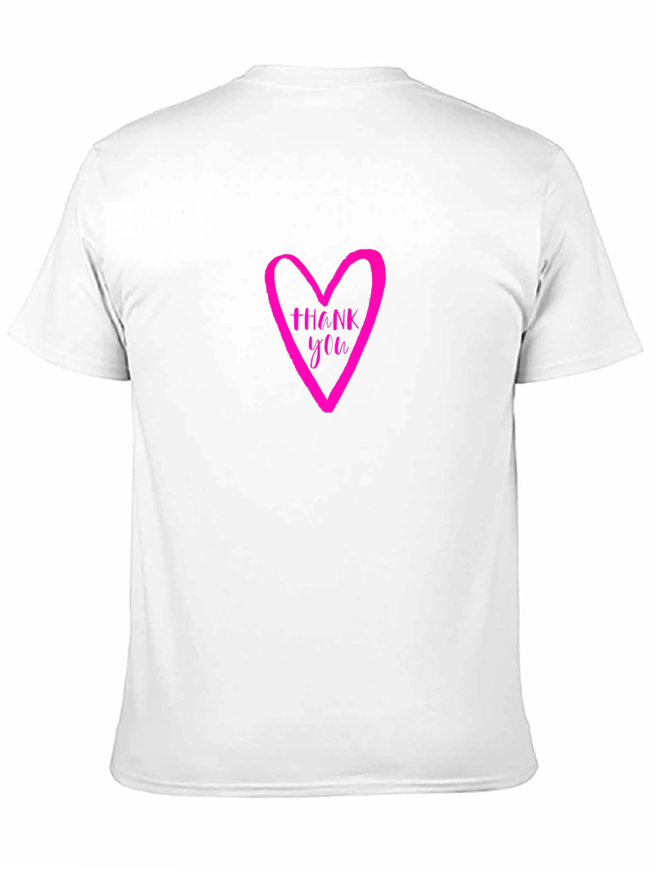 Thank You Heart Graphic Tee - Casual Black T-Shirt