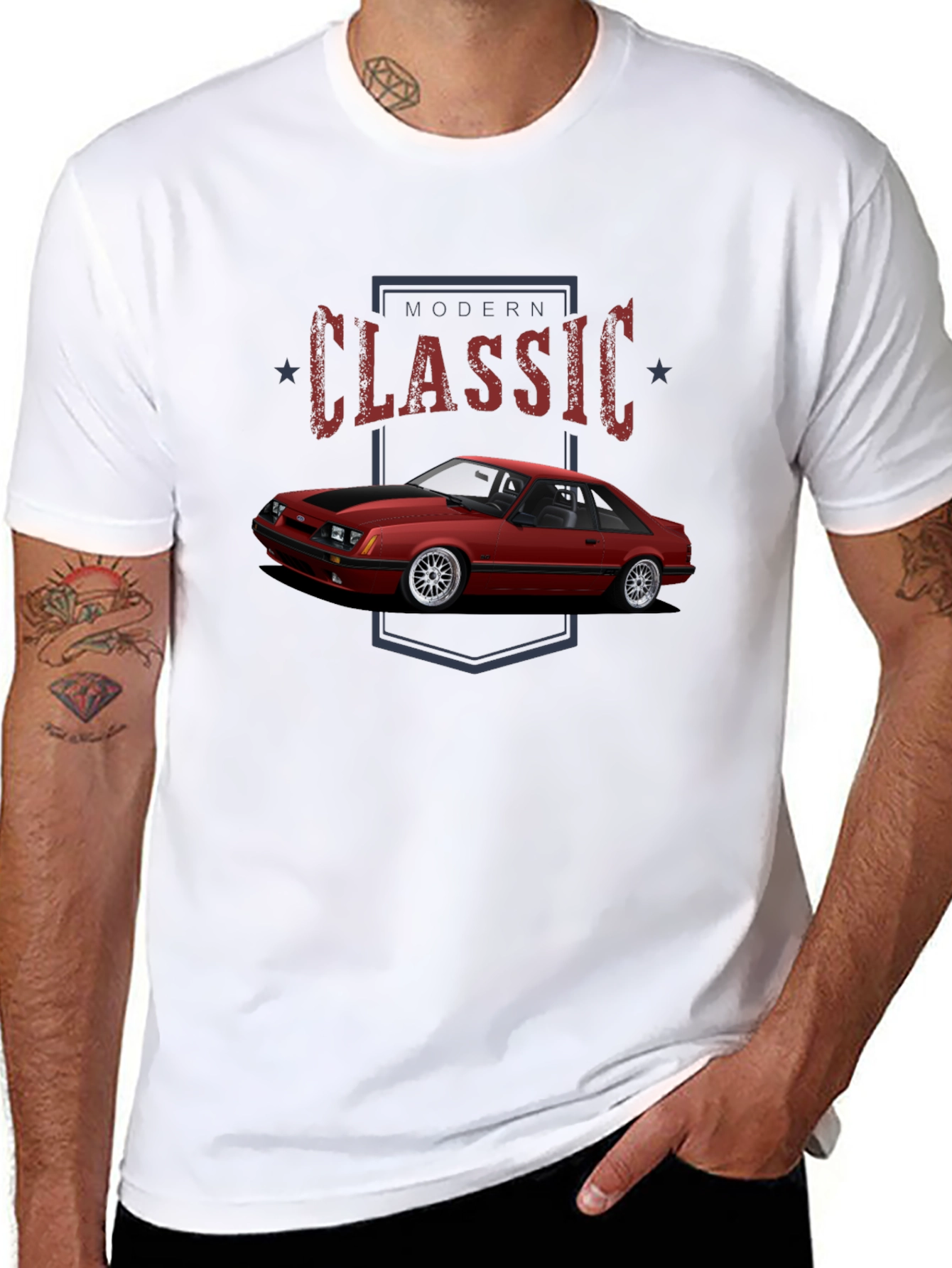 Modern Classic Car Graphic T-Shirt