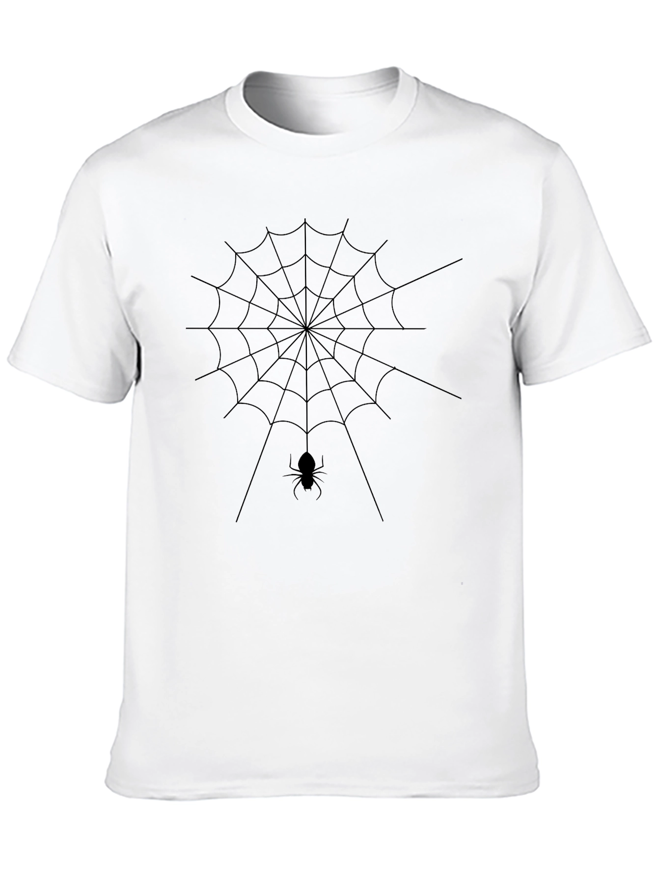 Spider Web T-Shirt - Halloween Black Tee