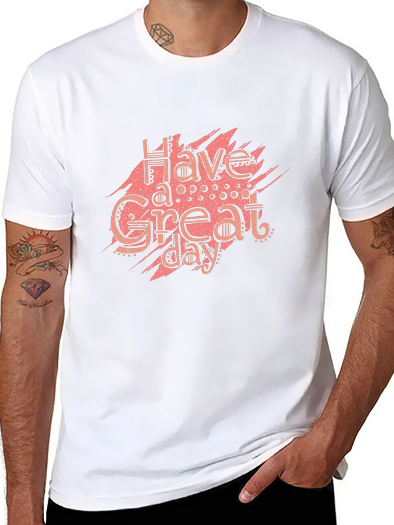 Have A Great Day Black Graphic Tee
