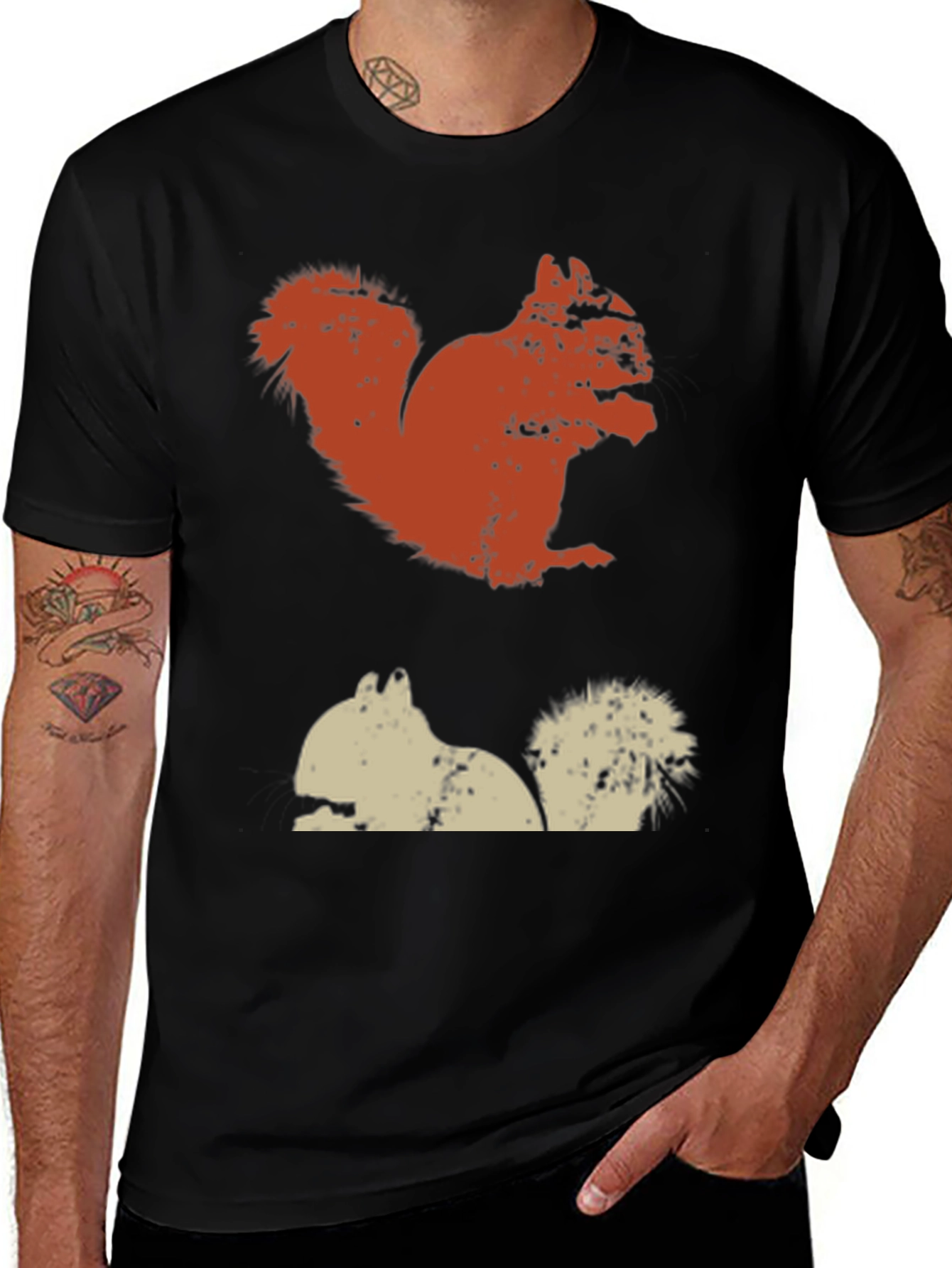 Squirrel Graphic Tee - Casual Style