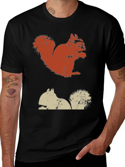 Squirrel Graphic Tee - Casual Style