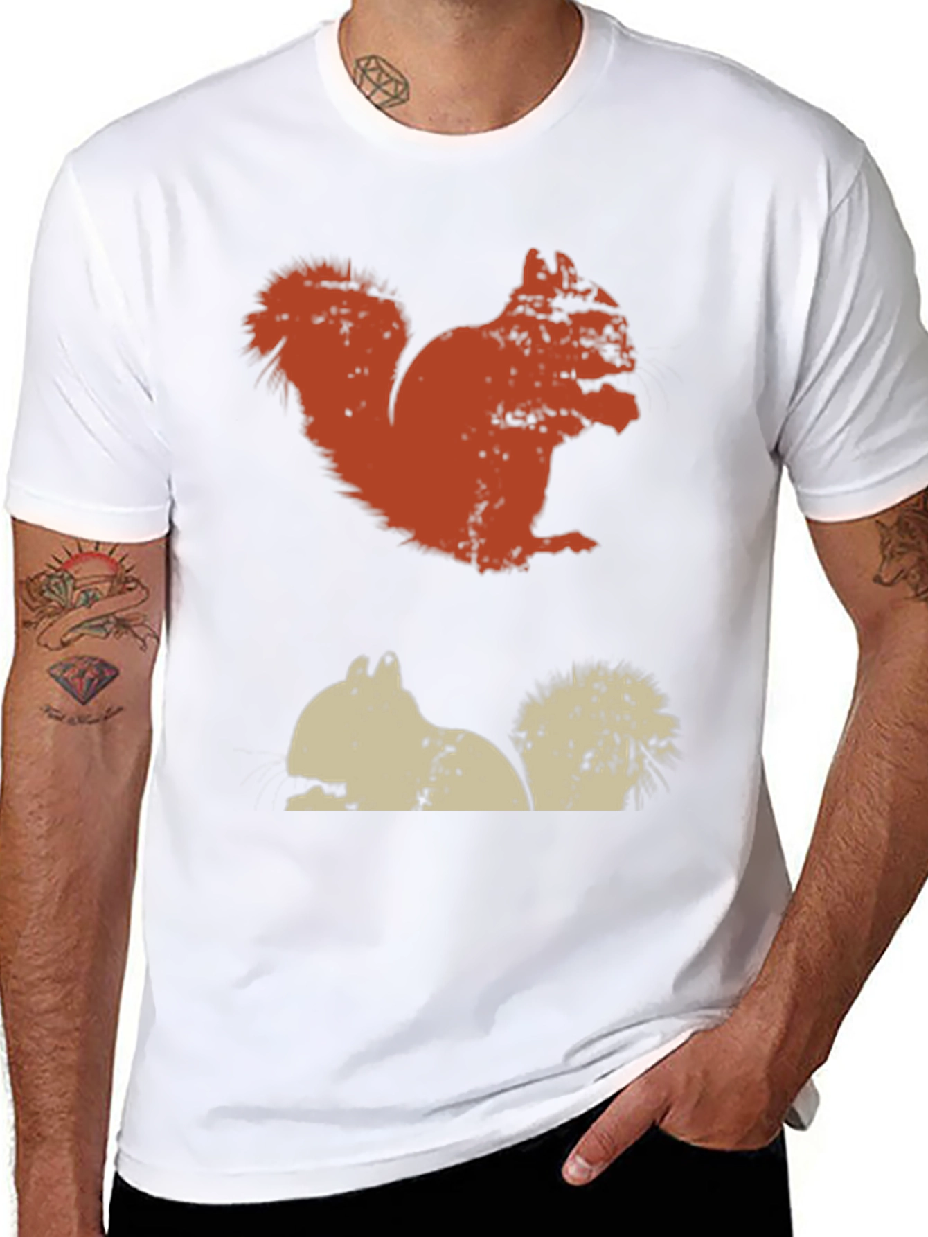 Squirrel Graphic Tee - Casual Style