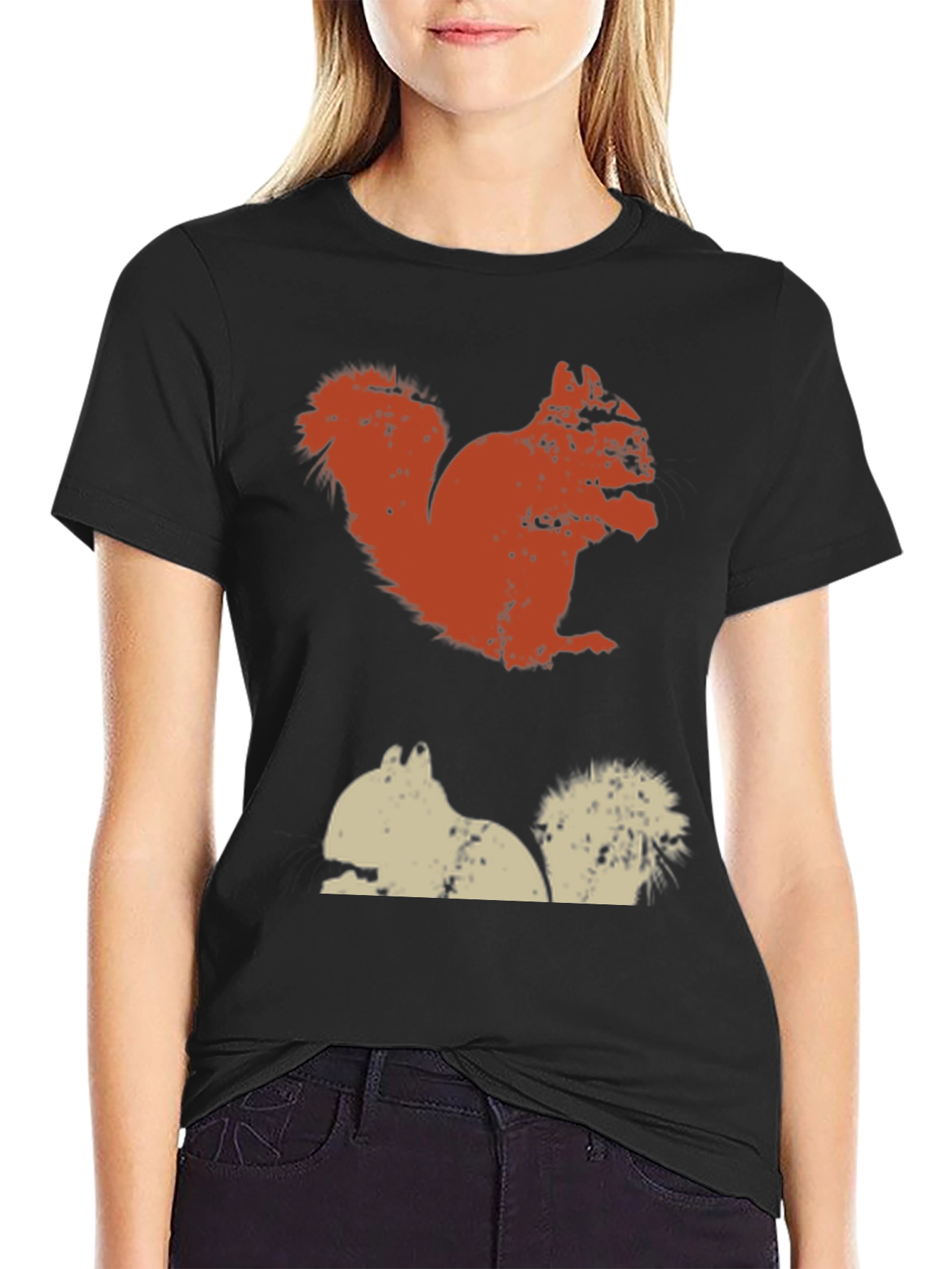 Squirrel Graphic Tee - Casual Style