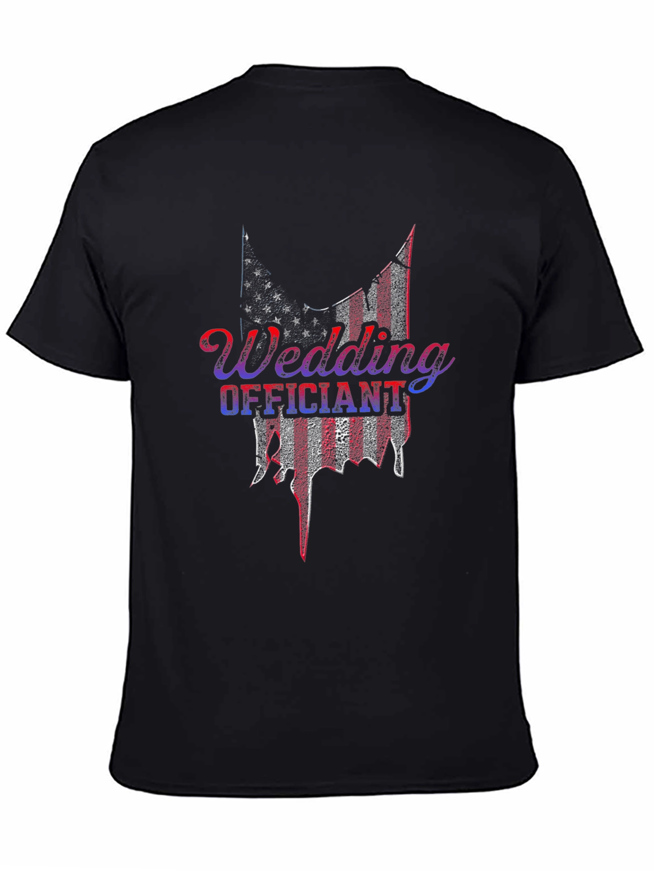 Wedding Officiant Patriotic American Flag T-Shirt