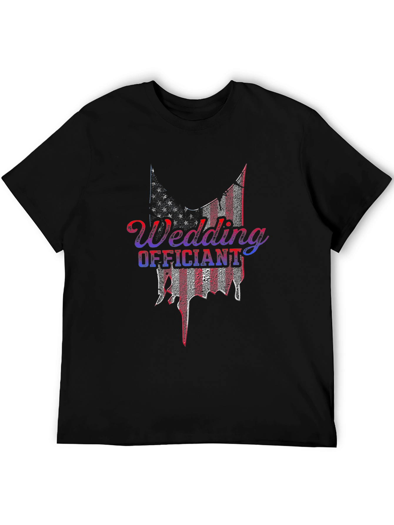 Wedding Officiant Patriotic American Flag T-Shirt