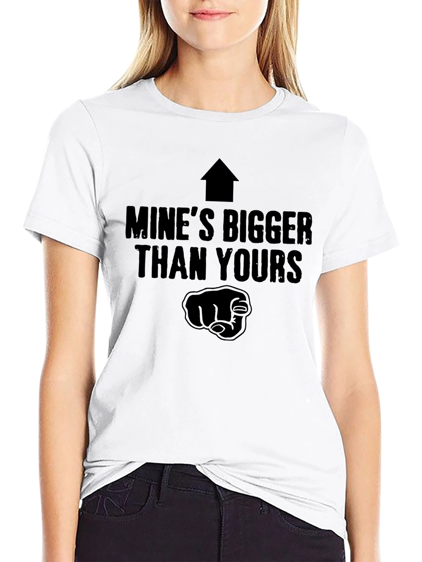 Mines Bigger Than Yours Funny Graphic T-Shirt