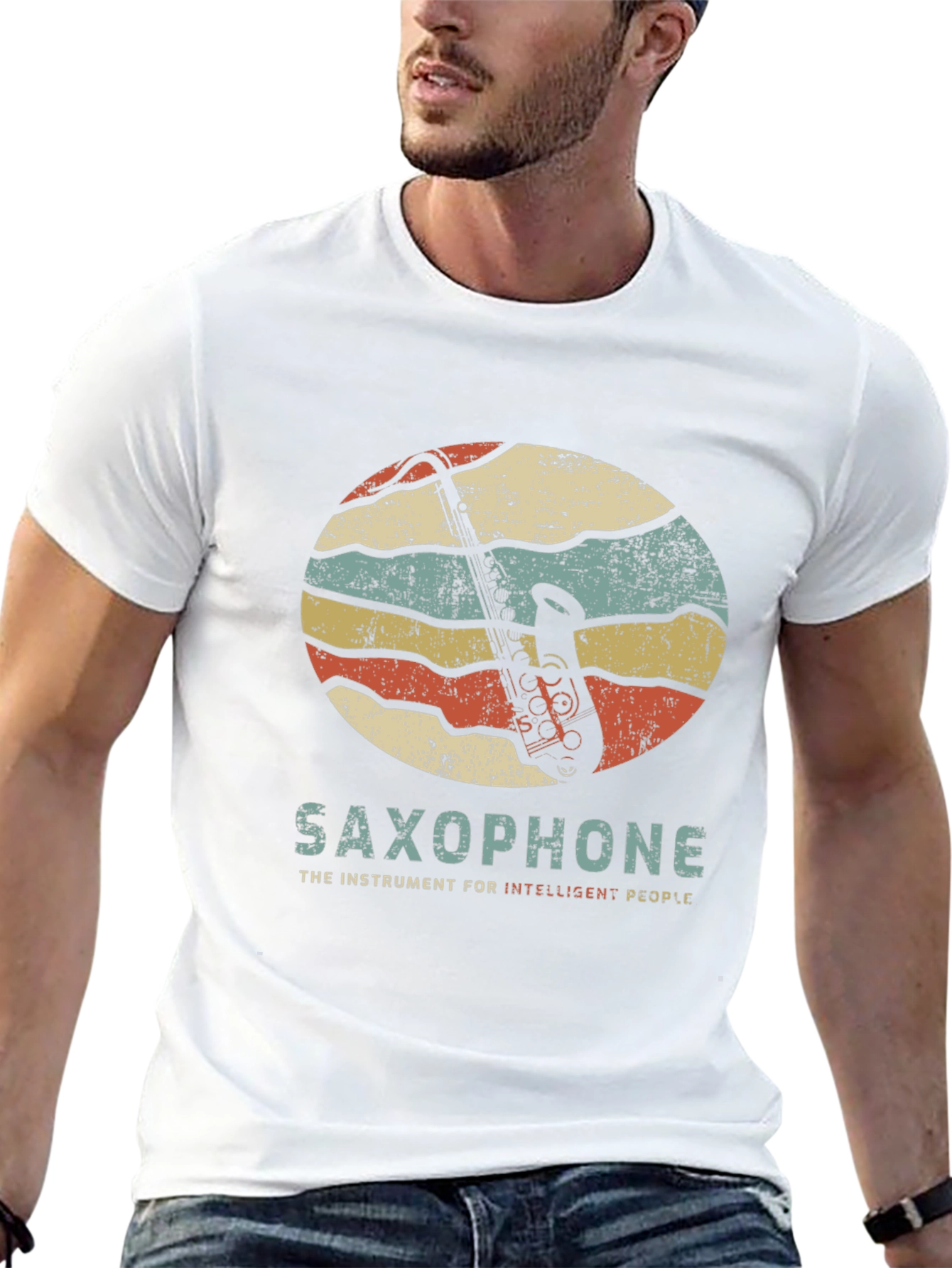 Saxophone Retro Graphic T-Shirt