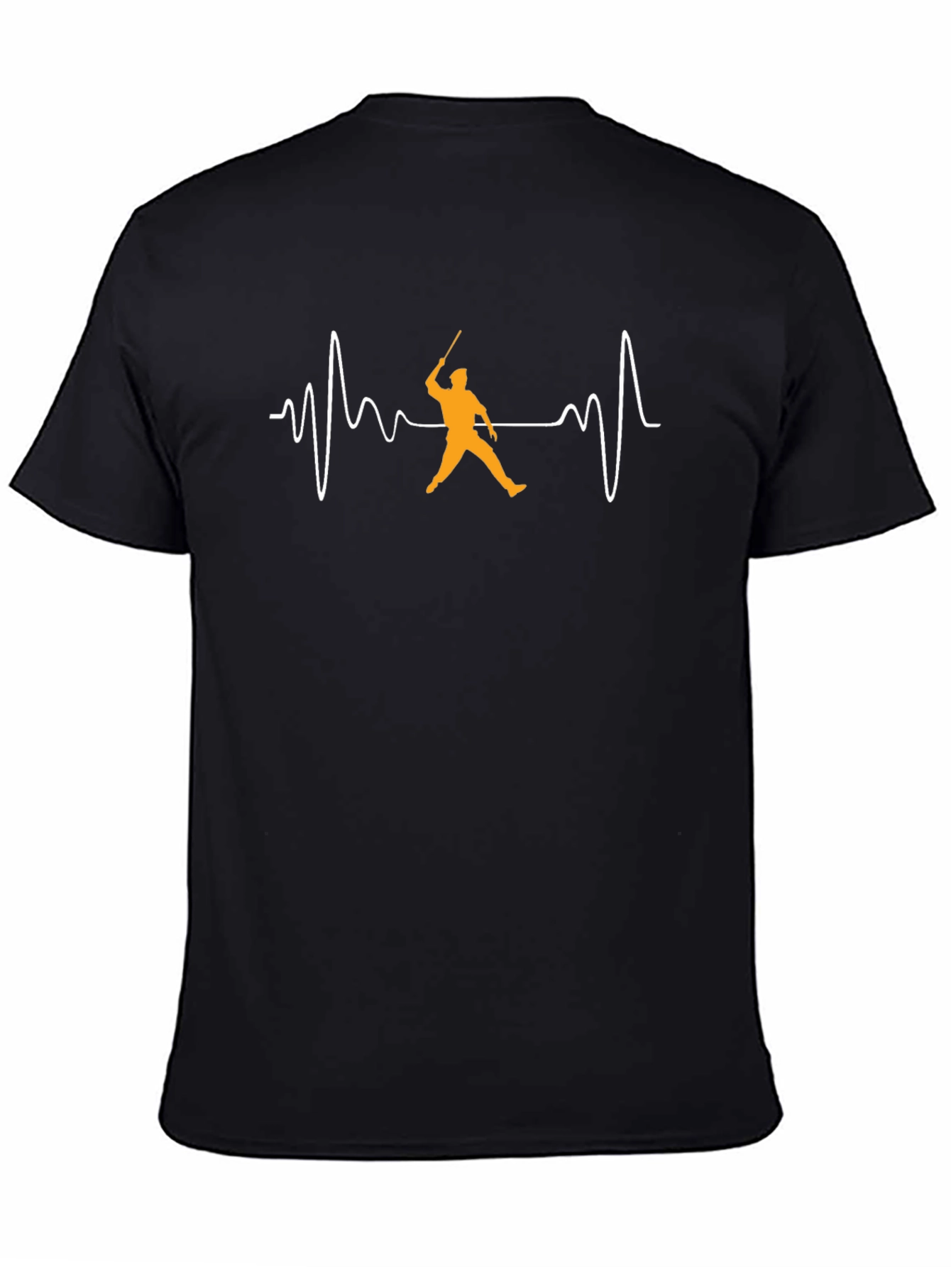 Cricket Heartbeat T-Shirt - Black Cotton Tee