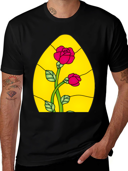 Rose Stained Glass Graphic Tee