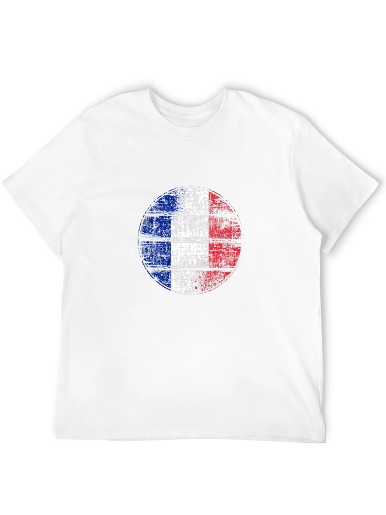 French Flag T-Shirt - Distressed Graphic Tee