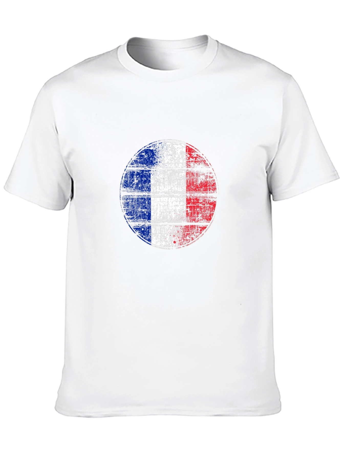 French Flag T-Shirt - Distressed Graphic Tee