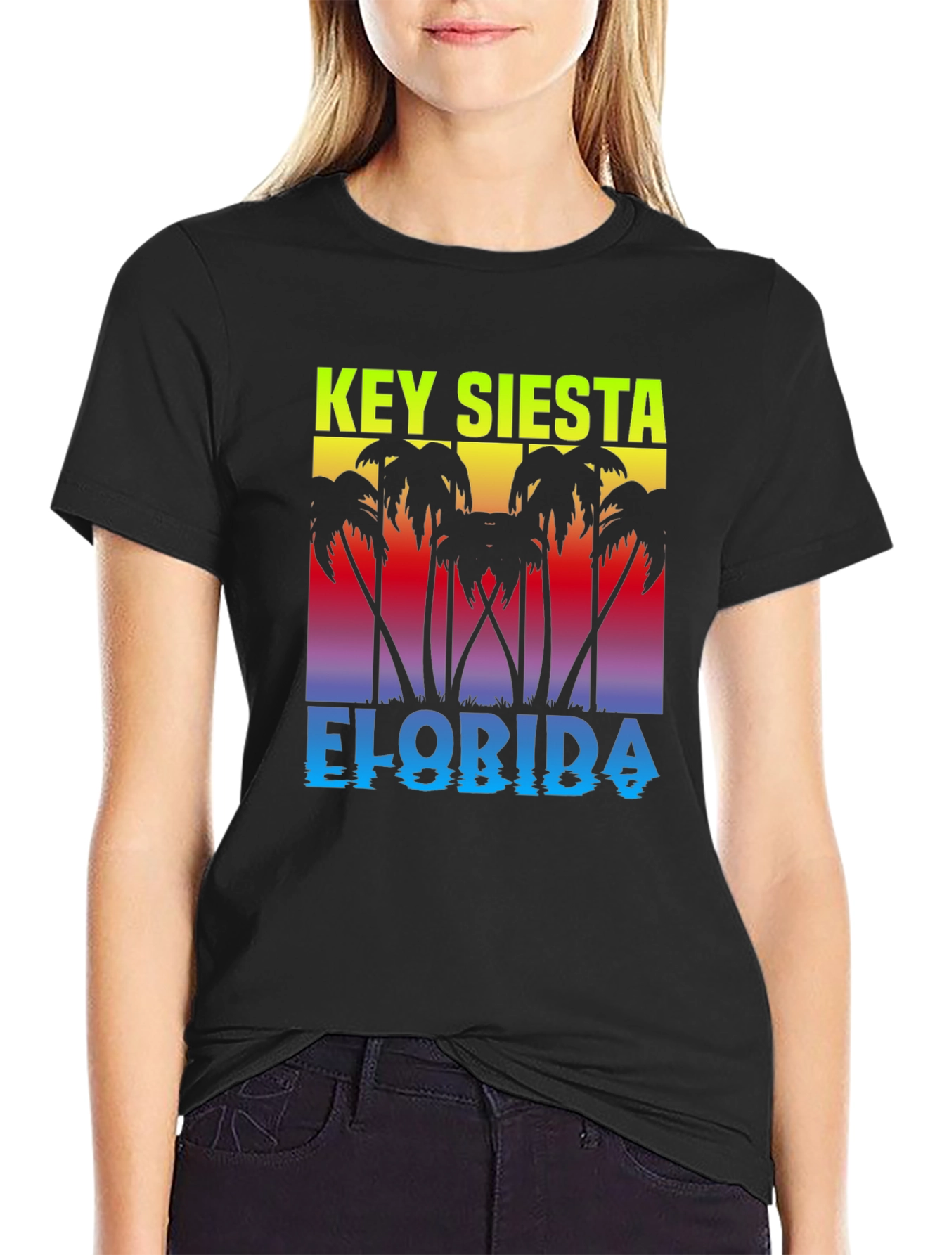 Key Siesta Florida Black T-Shirt