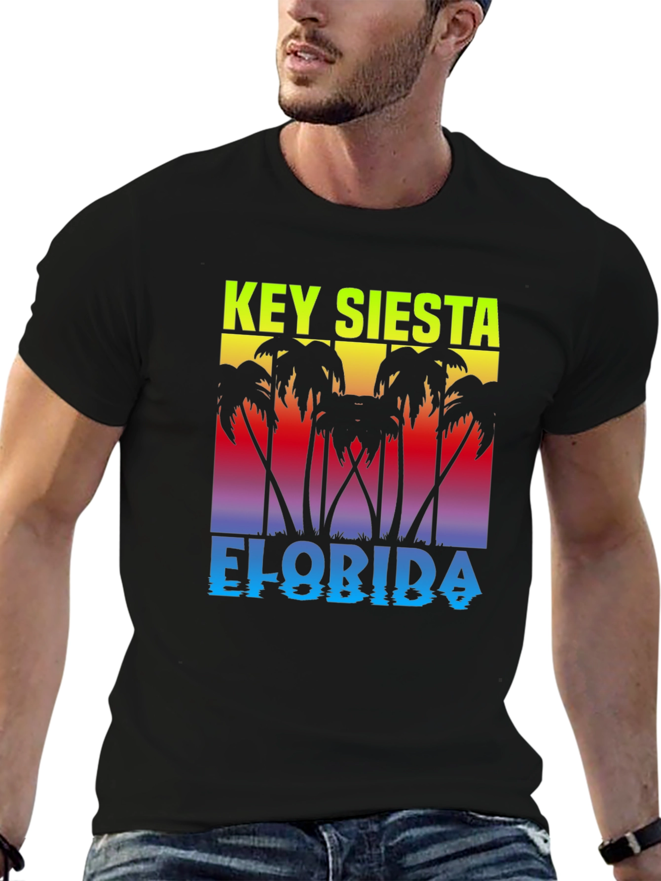 Key Siesta Florida Black T-Shirt