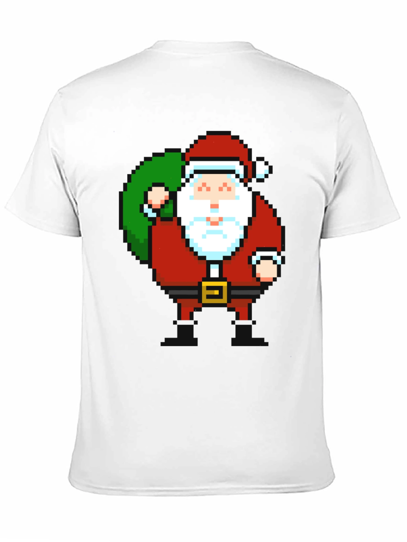 Pixel Santa T-Shirt - Retro Holiday Style