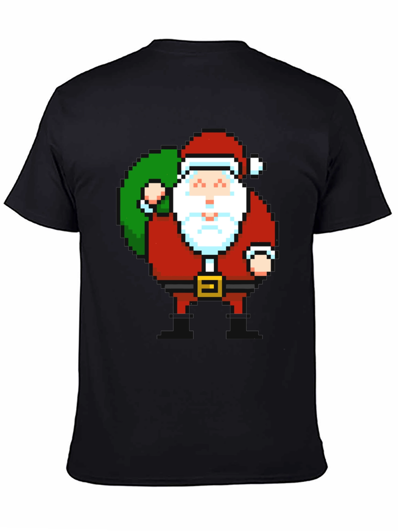 Pixel Santa T-Shirt - Retro Holiday Style