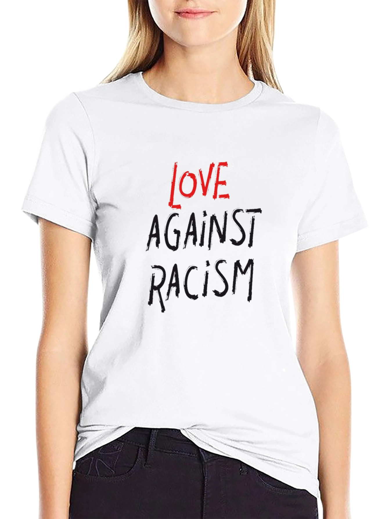 Love Against Racism Black T-Shirt