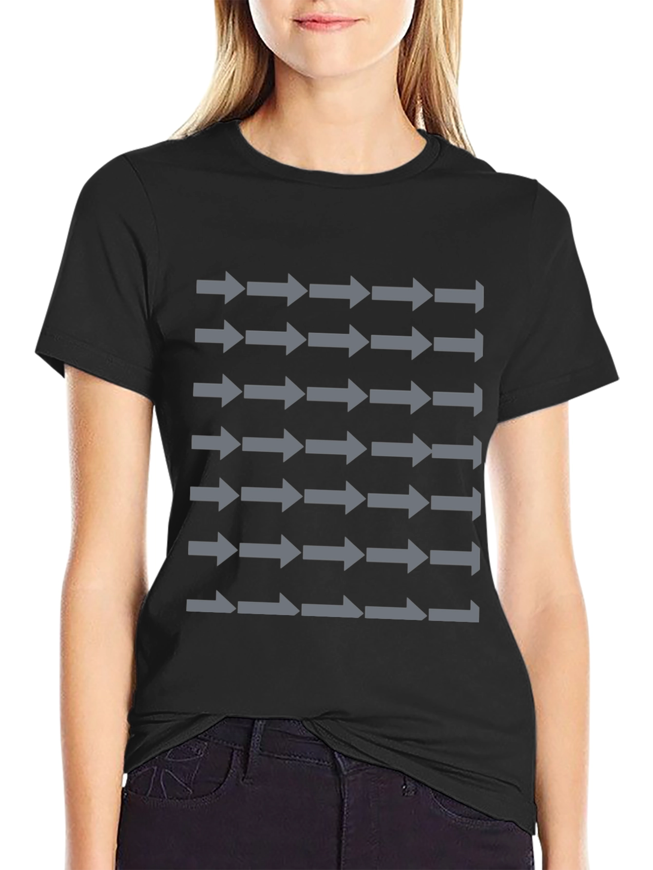 Arrow Pattern Graphic Print T-Shirt