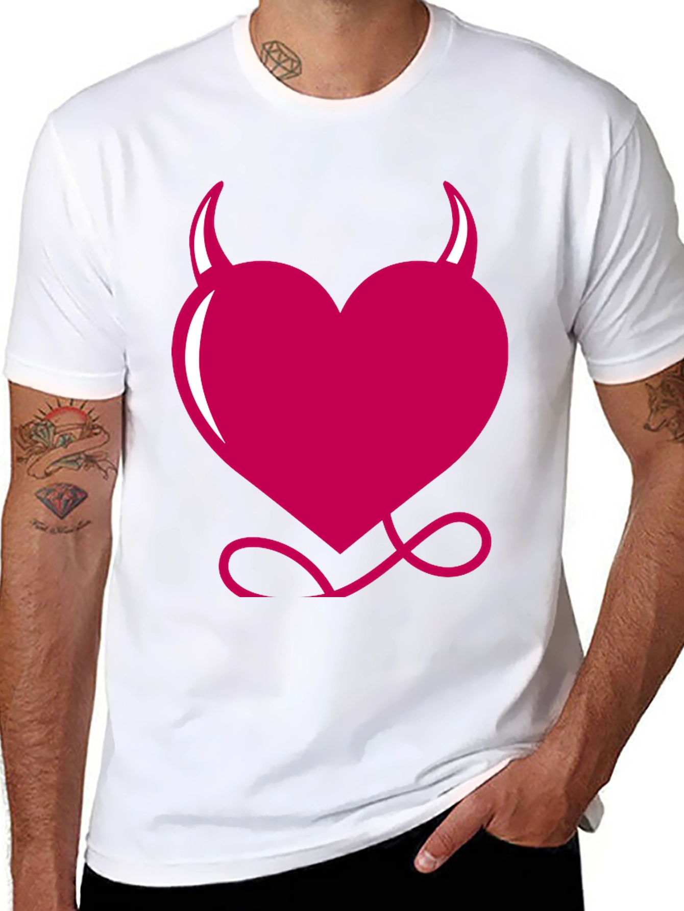 Devil Heart Graphic Tee - Black