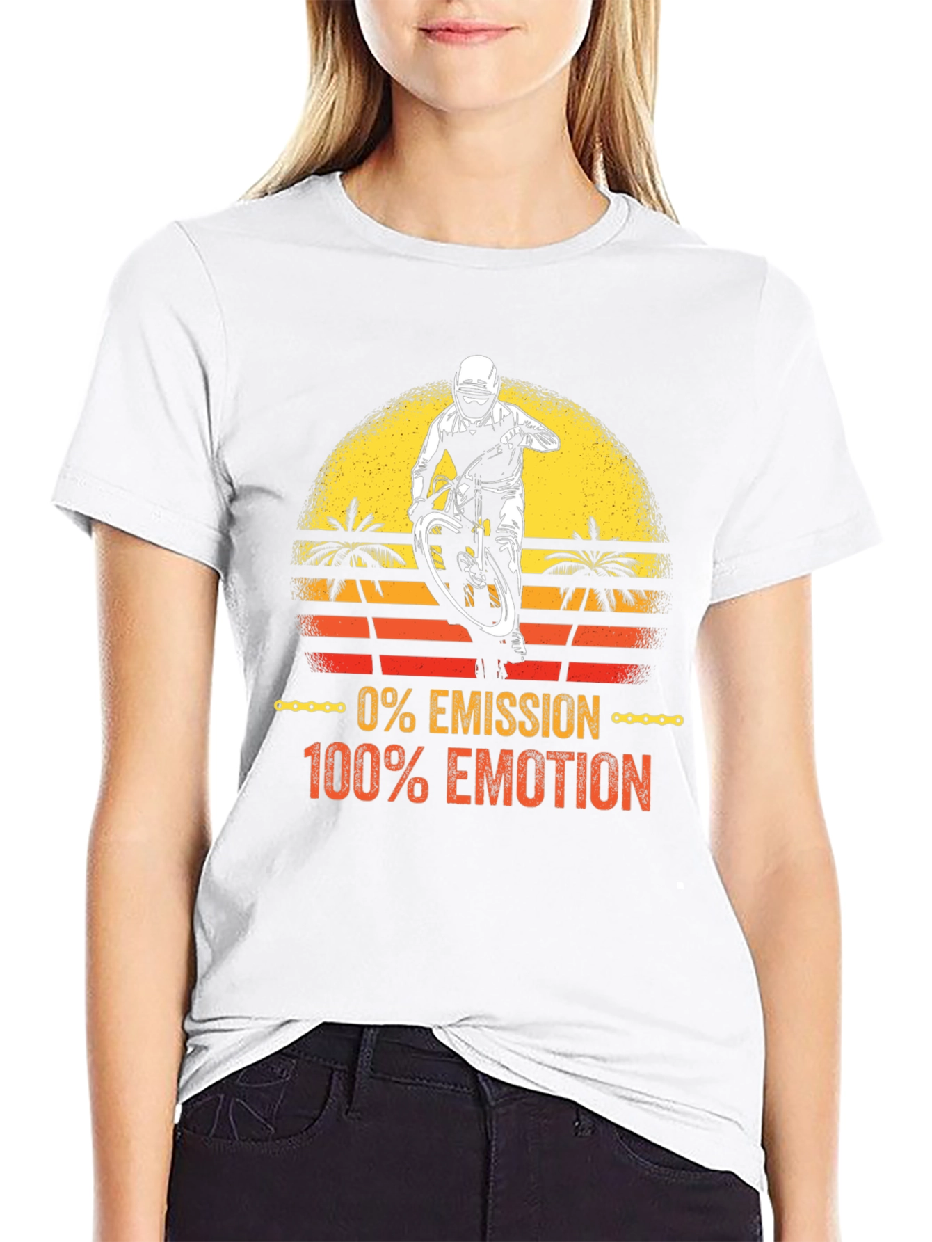 0% Emission 100% Emotion Mountain Bike T-Shirt