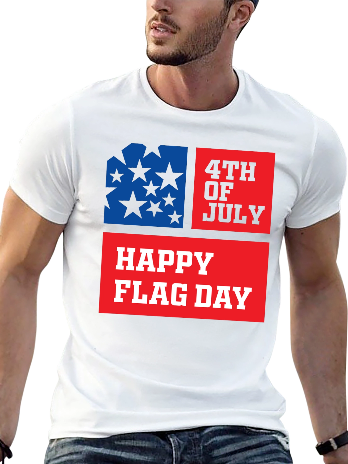 Patriotic USA Flag Graphic T-Shirt