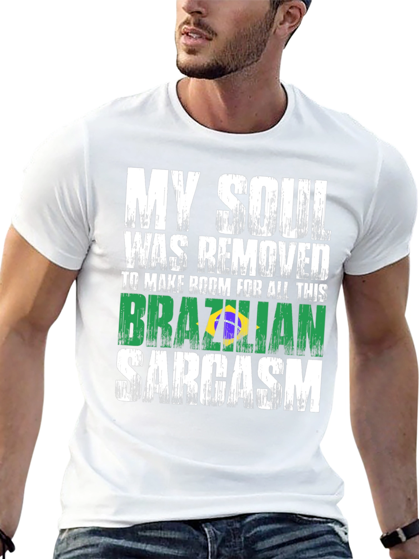 Brazilian Sarcasm Graphic Tee - Novelty T-Shirt