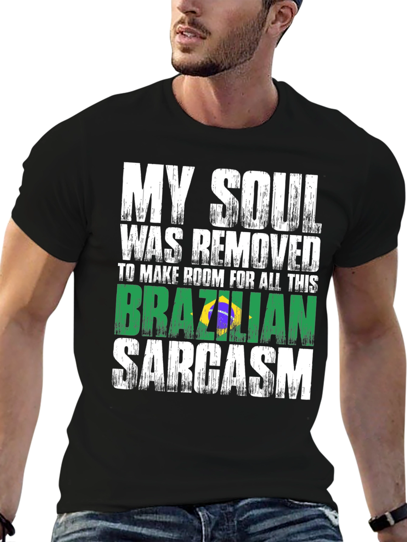 Brazilian Sarcasm Graphic Tee - Novelty T-Shirt