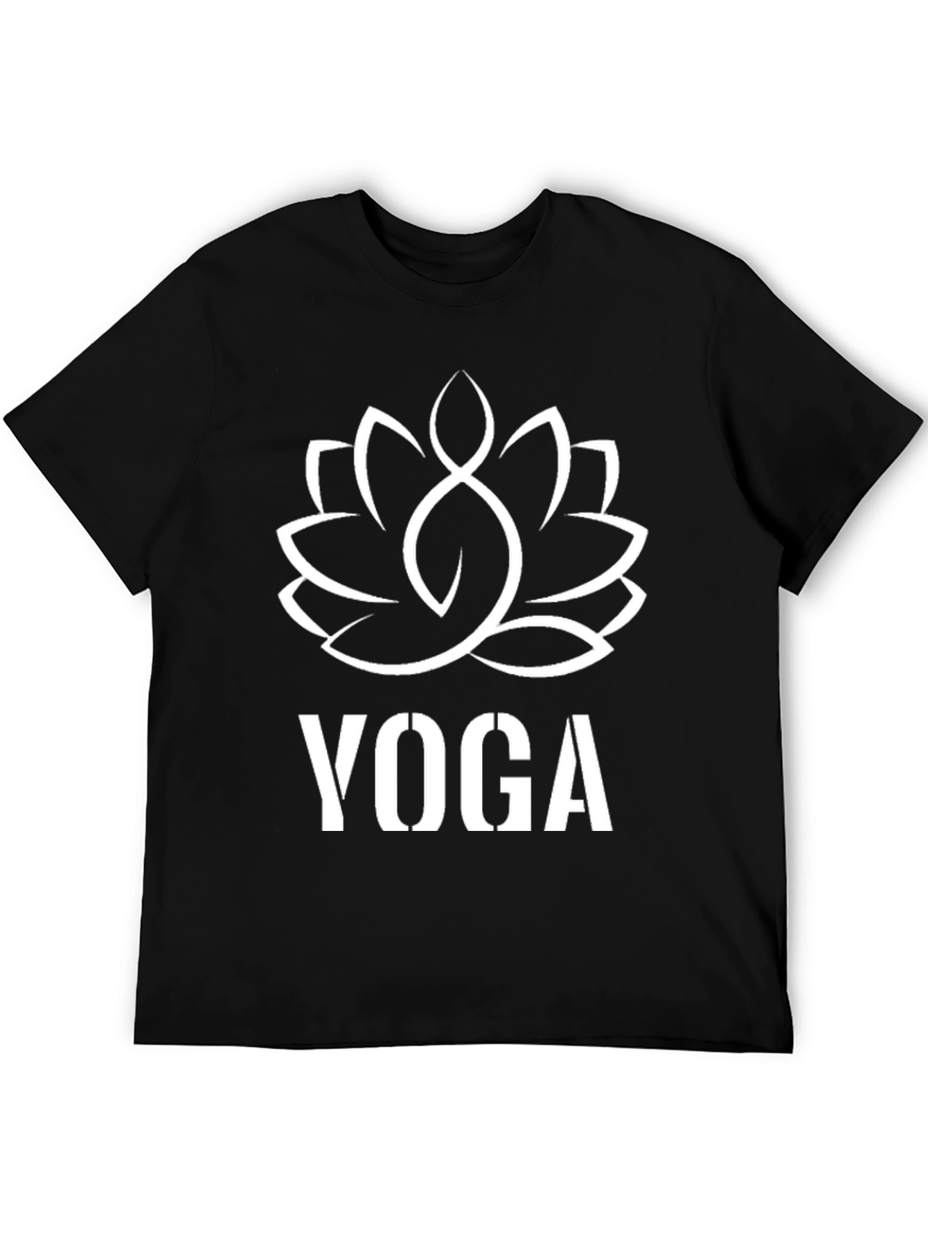 Yoga Lotus Flower Graphic Tee - Unisex Black T-Shirt