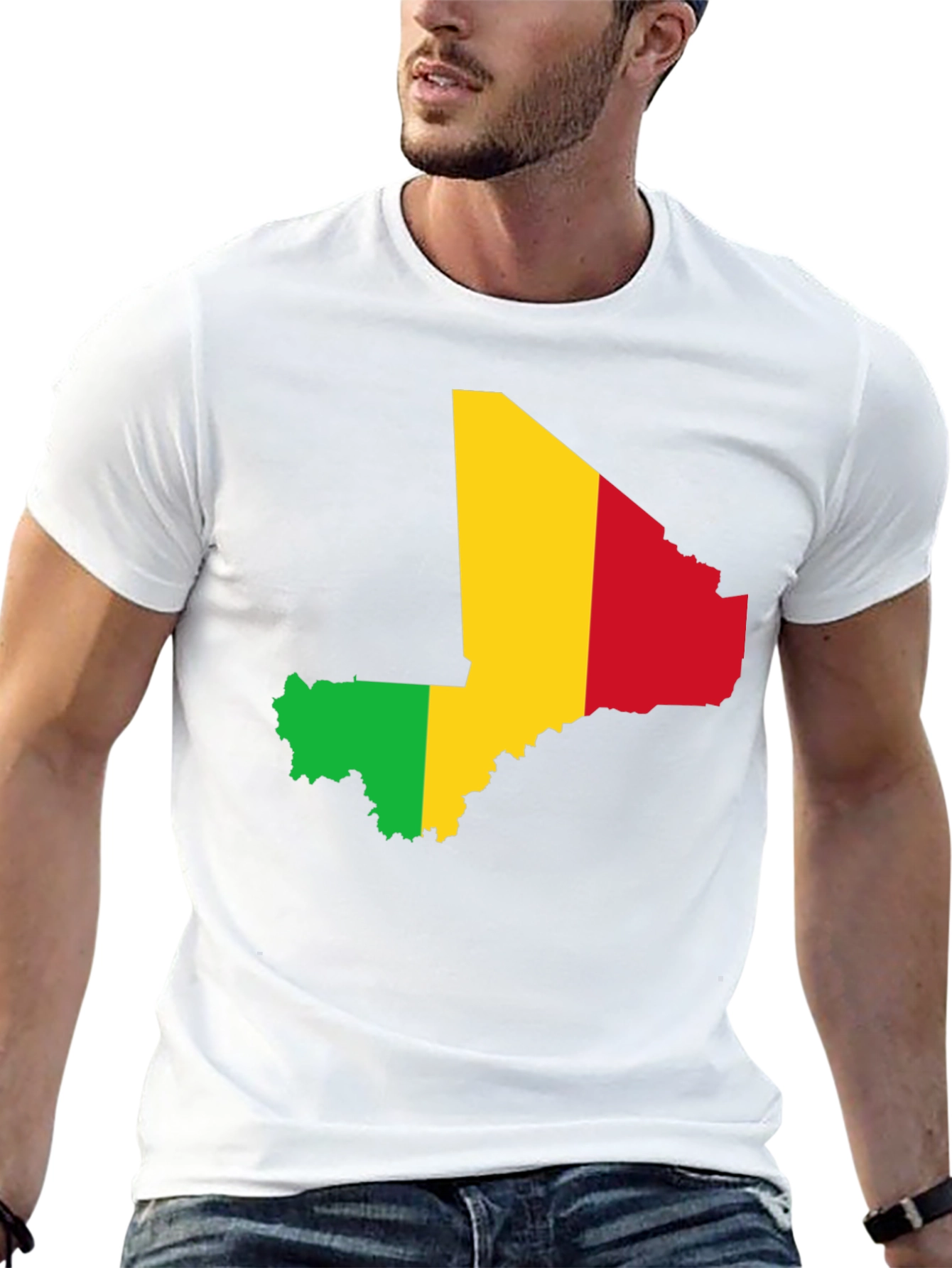 Mali Map Flag T-Shirt - Black