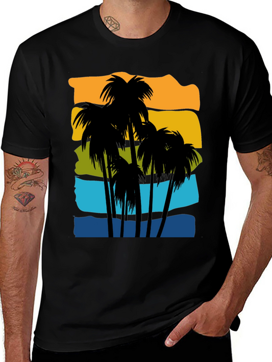 Retro Palm Tree Graphic T-Shirt