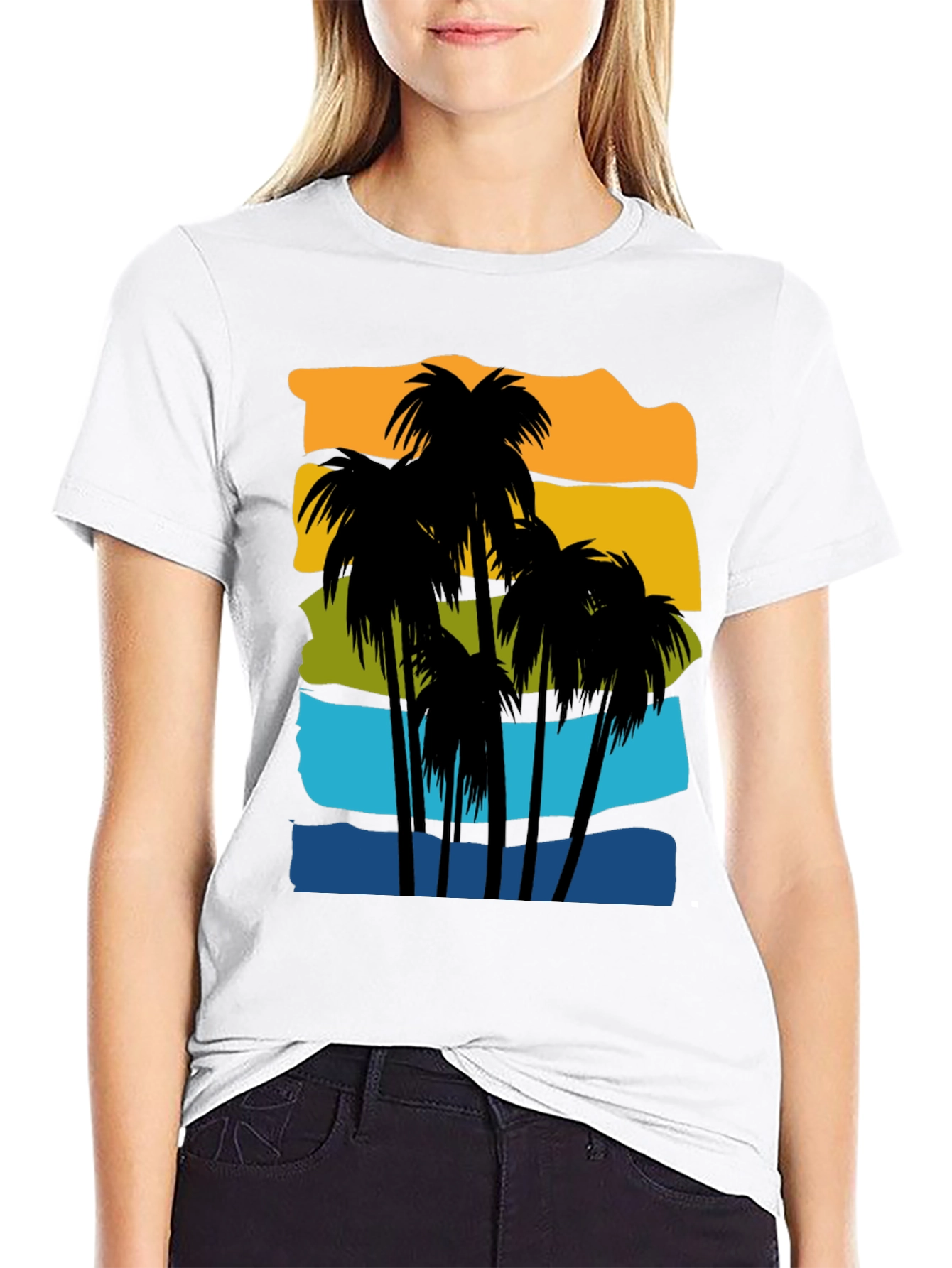 Retro Palm Tree Graphic T-Shirt
