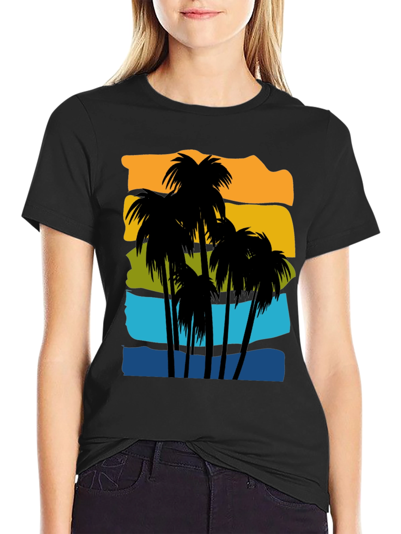 Retro Palm Tree Graphic T-Shirt