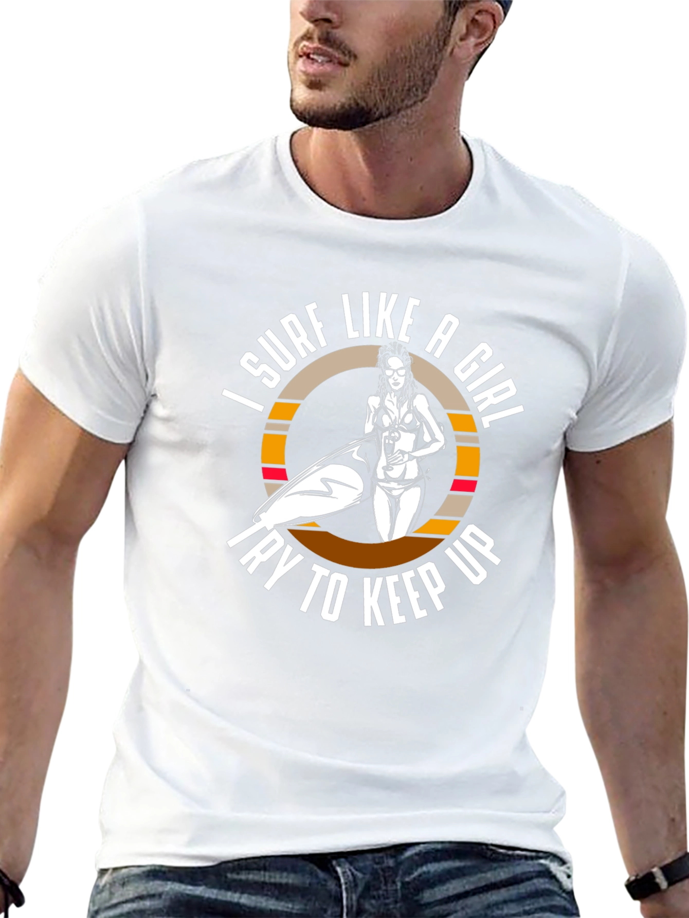 Surf Like A Girl T-Shirt - Black