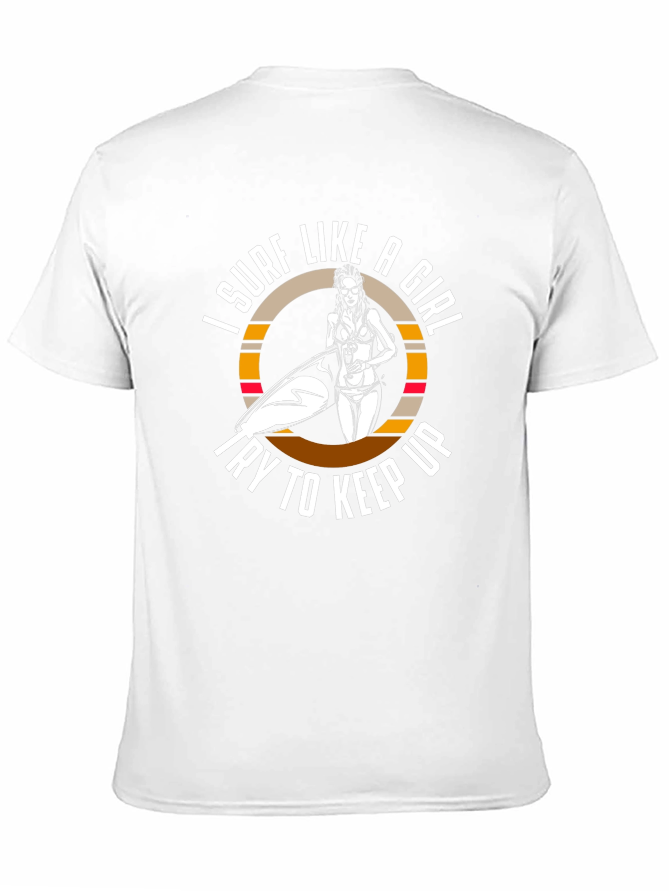 Surf Like A Girl T-Shirt - Black