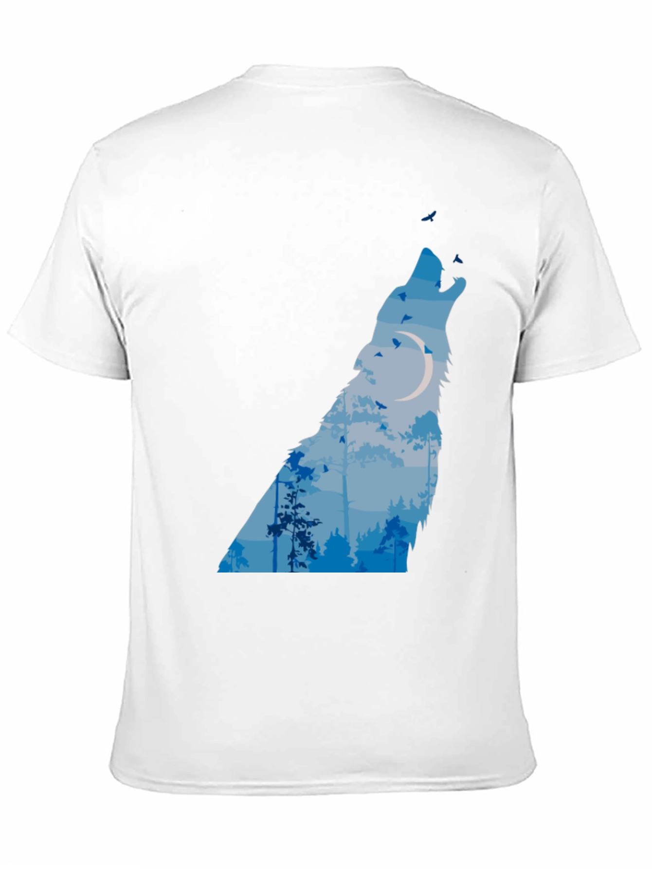 Wolf Moon Forest Graphic Tee - Black T-Shirt