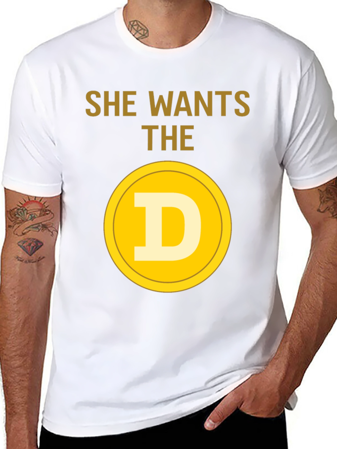 She Wants The D Crypto T-Shirt - Bitcoin Meme