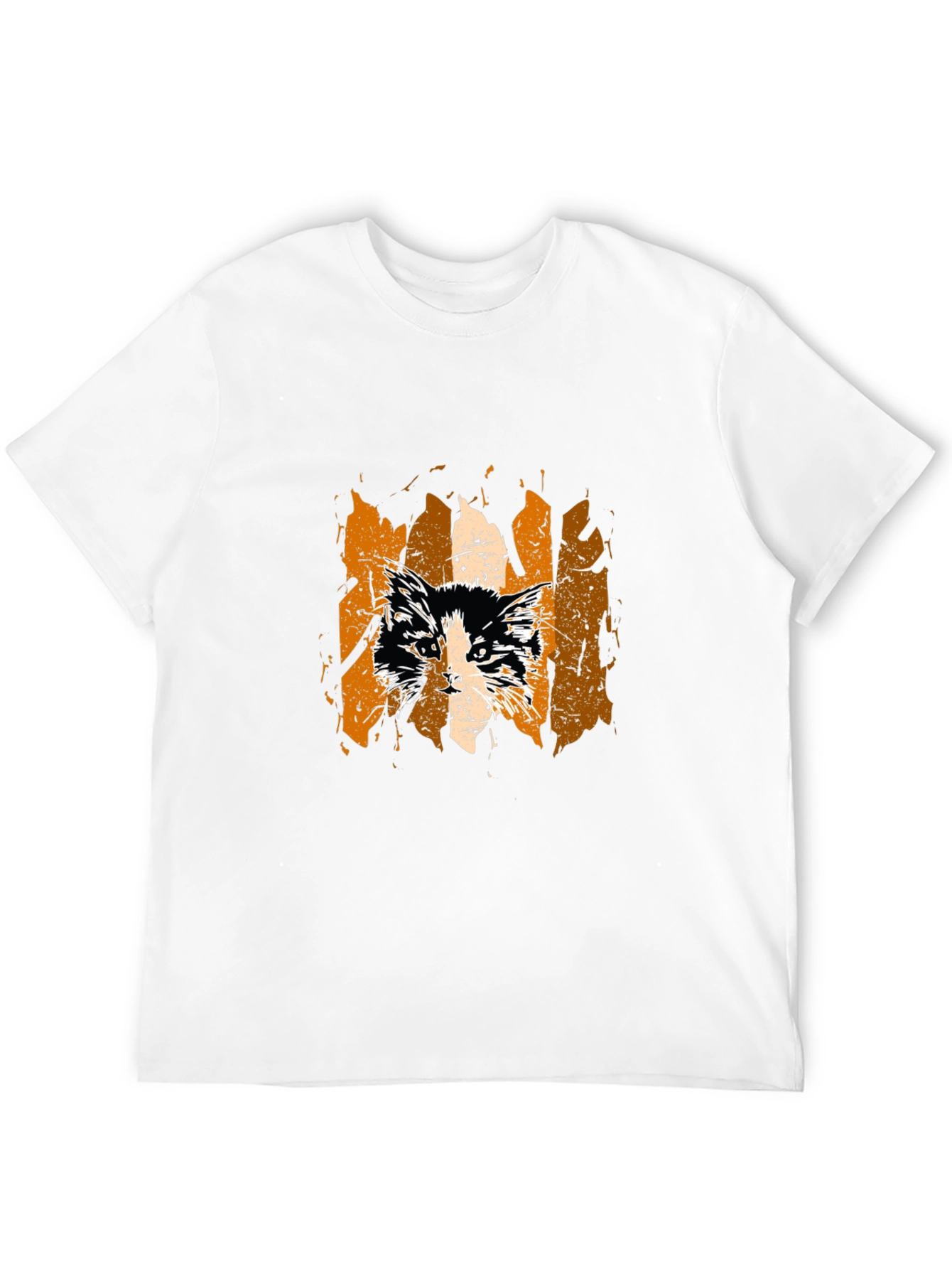 Cat Grunge Graphic Tee - Stylish Unisex T-Shirt