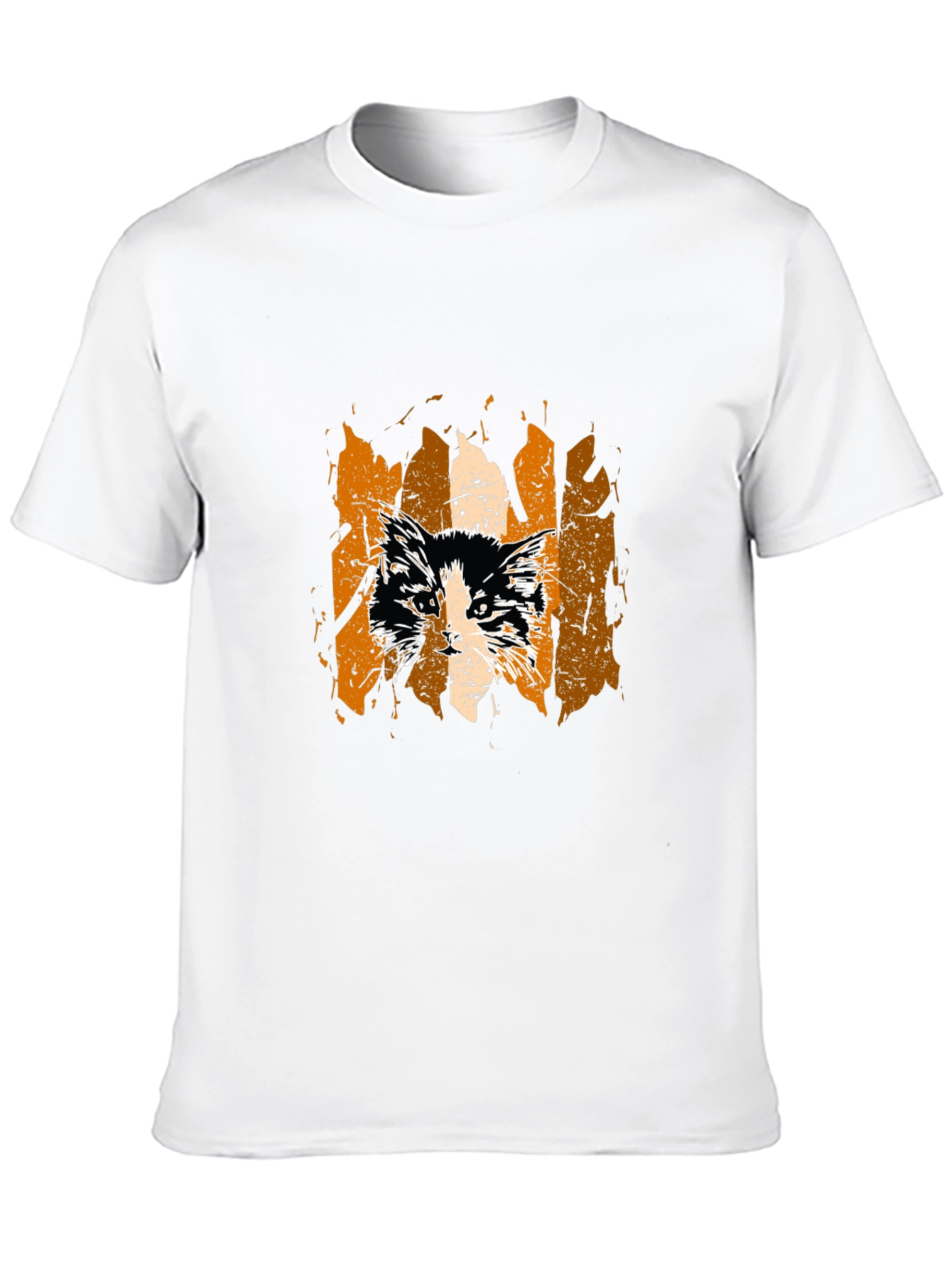 Cat Grunge Graphic Tee - Stylish Unisex T-Shirt