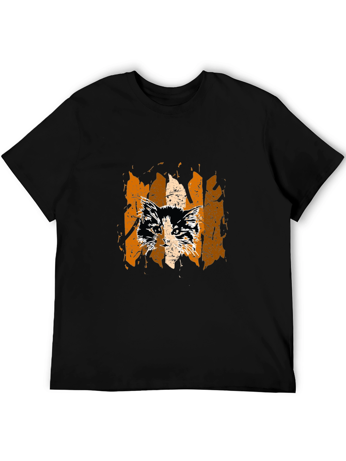 Cat Grunge Graphic Tee - Stylish Unisex T-Shirt