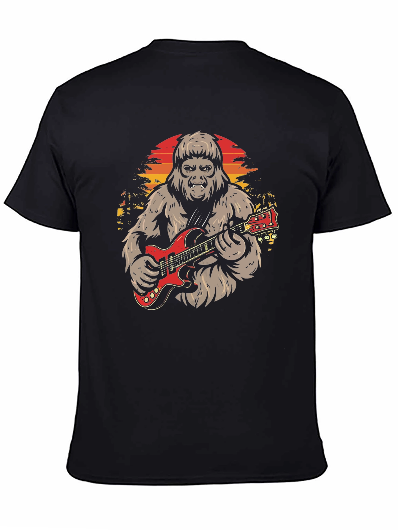 Bigfoot Guitarist Graphic T-Shirt