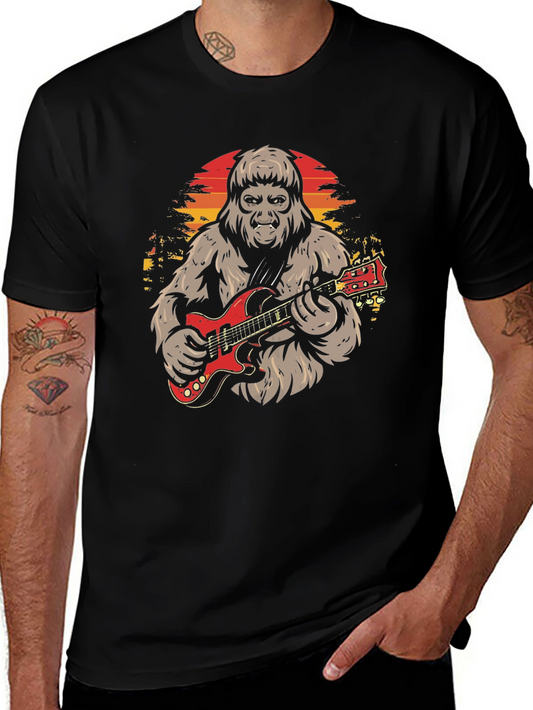 Bigfoot Guitarist Graphic T-Shirt