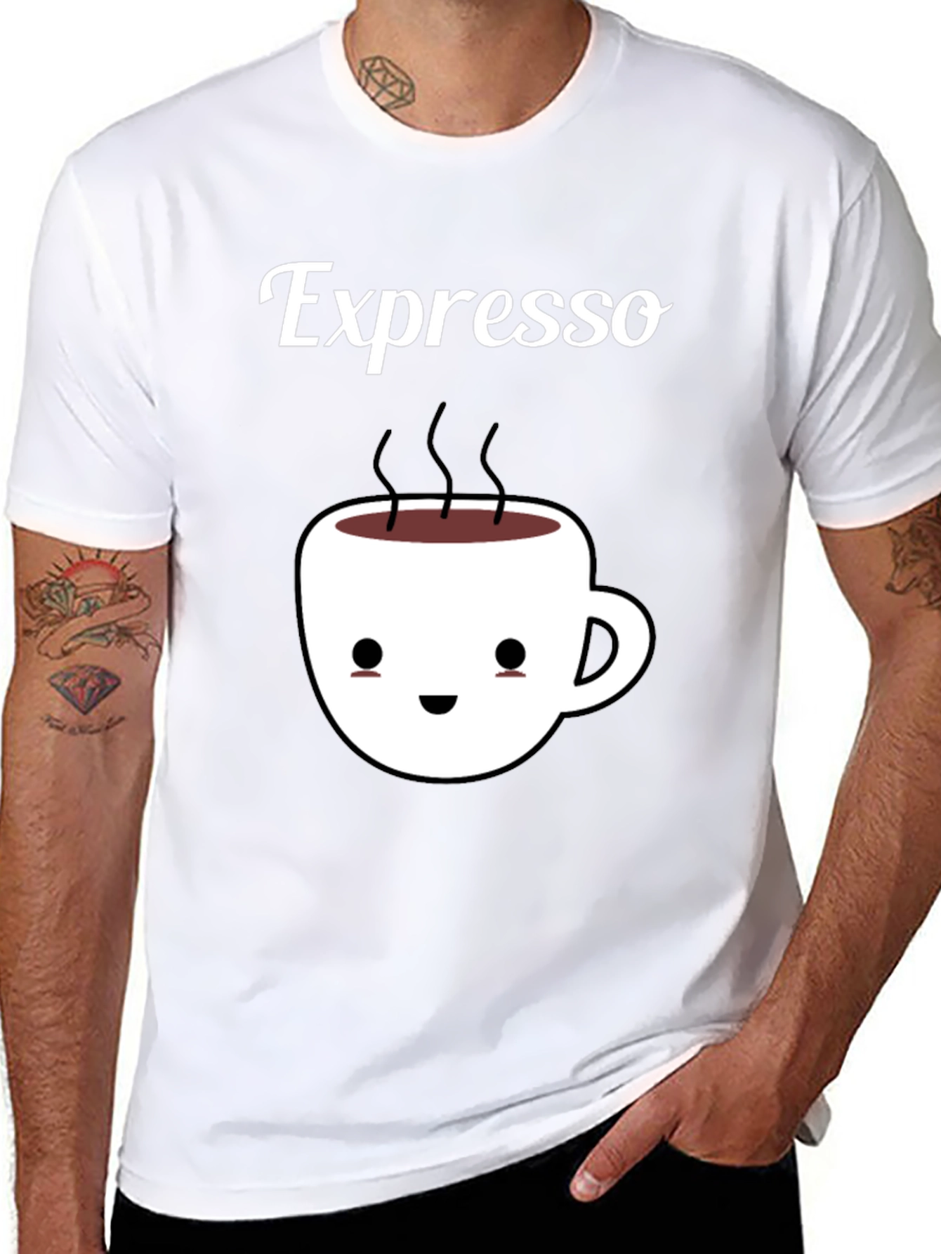Espresso Kawaii Cup Black T-Shirt
